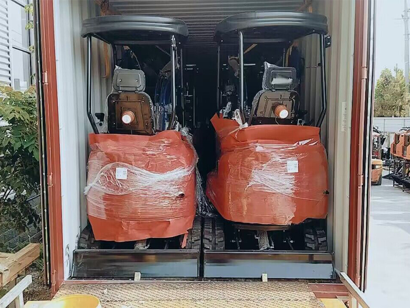 HT10 mini excavator shipped to German