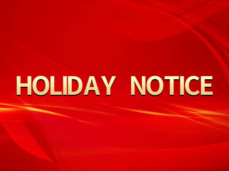 Notice of New Year's Day 2024 Holiday Arrangement