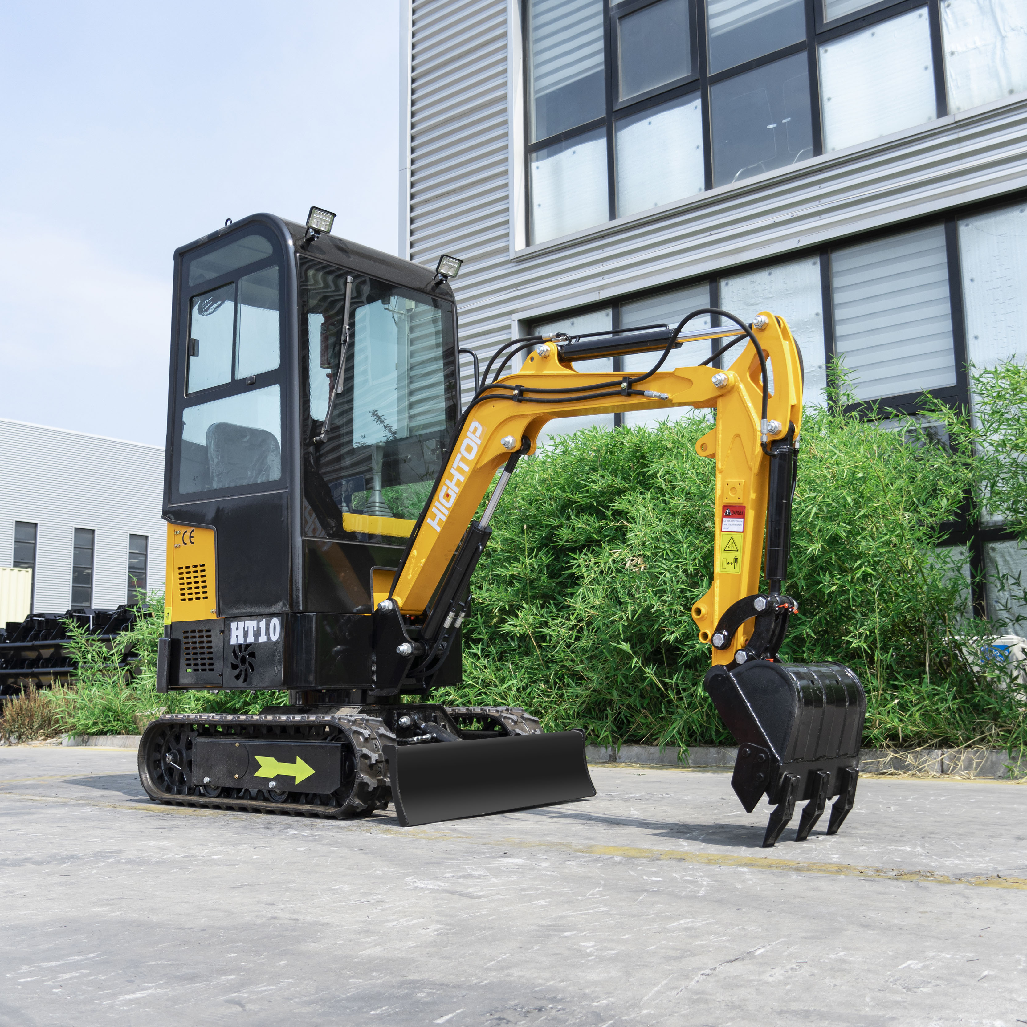 HT10B Cab Mini Excavator – 1 Ton for Tight Spaces